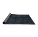 Sideview of Abstract Dark Slate Gray Green Oriental Rug, abs4411