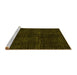 Sideview of Machine Washable Oriental Yellow Modern Rug, wshabs4411yw