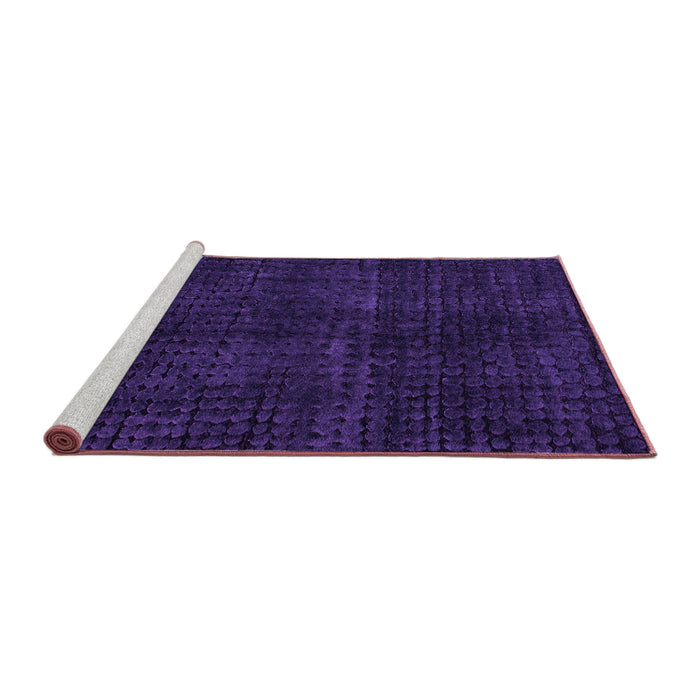Sideview of Machine Washable Oriental Purple Modern Area Rugs, wshabs4411pur