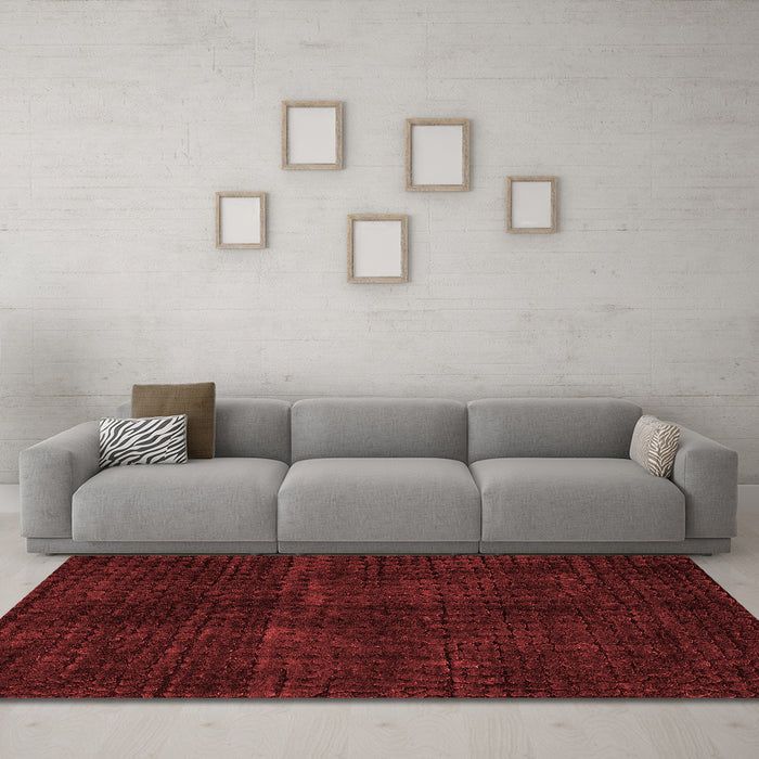 Modern Red Washable Rugs