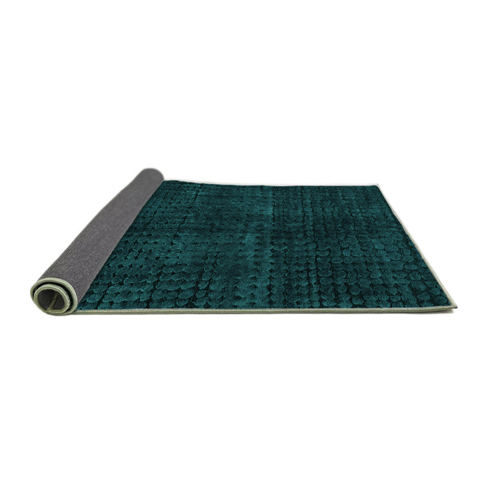 Sideview of Oriental Turquoise Modern Rug, abs4411turq