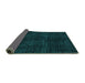 Sideview of Oriental Turquoise Modern Rug, abs4411turq