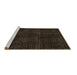 Sideview of Machine Washable Oriental Brown Modern Rug, wshabs4411brn