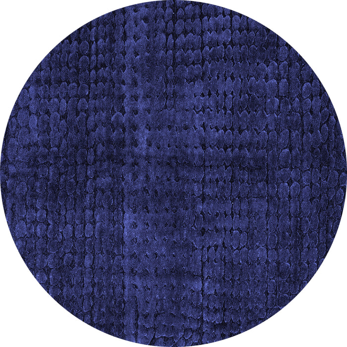 Round Oriental Blue Modern Rug, abs4411blu