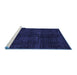 Sideview of Machine Washable Oriental Blue Modern Rug, wshabs4411blu