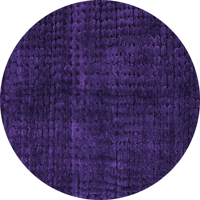 Round Machine Washable Oriental Purple Modern Area Rugs, wshabs4411pur