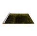 Sideview of Machine Washable Oriental Yellow Modern Rug, wshabs4412yw