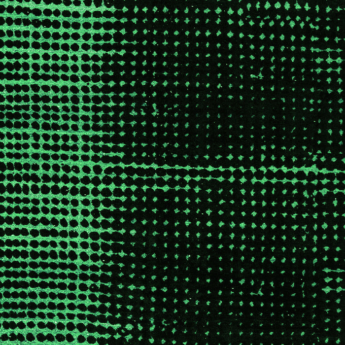 Machine Washable Oriental Green Modern Area Rugs, wshabs4412grn