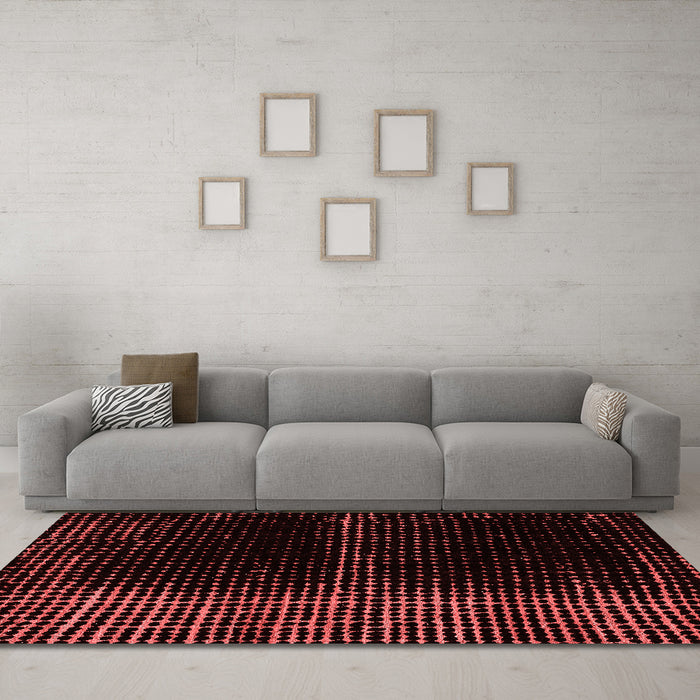 Modern Red Washable Rugs