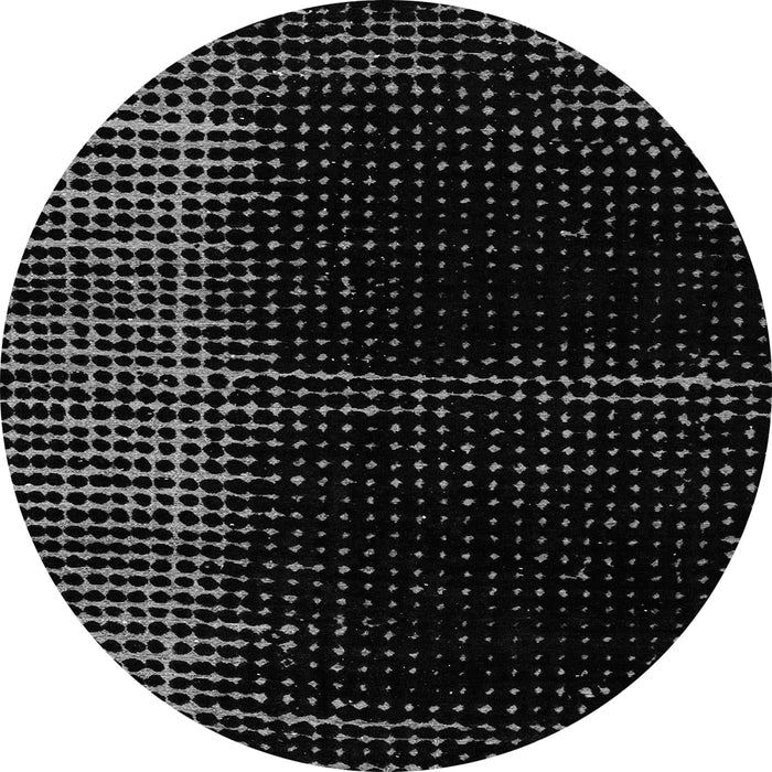 Round Oriental Gray Modern Rug, abs4412gry