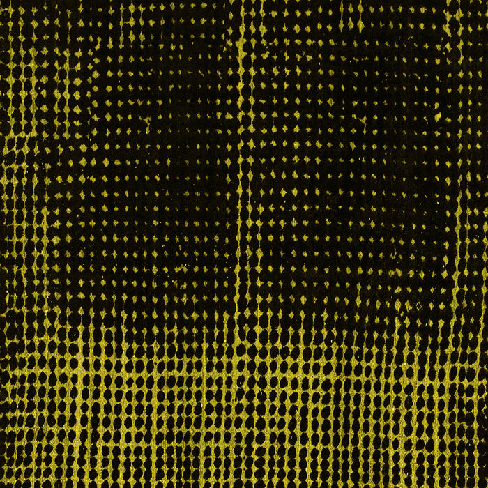 Square Machine Washable Oriental Yellow Modern Rug, wshabs4412yw