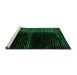 Sideview of Machine Washable Oriental Green Modern Area Rugs, wshabs4412grn
