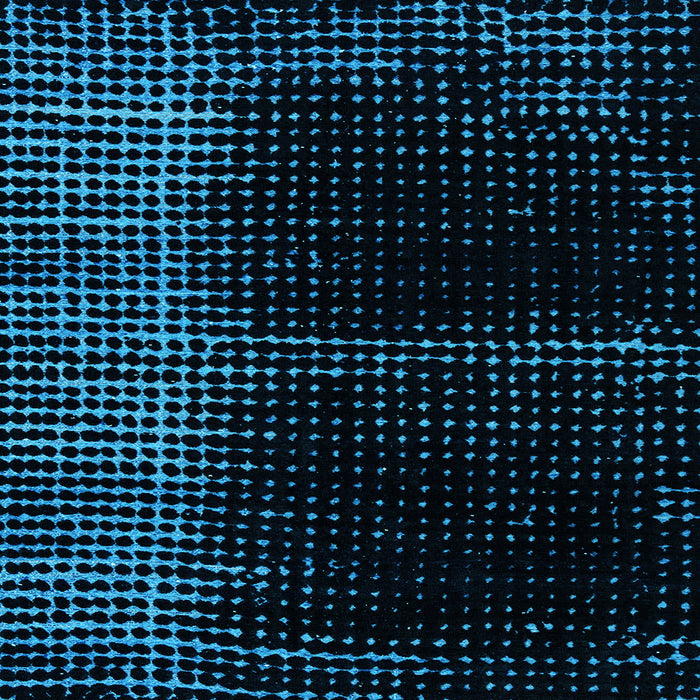 Square Machine Washable Oriental Light Blue Modern Rug, wshabs4412lblu