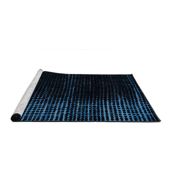 Sideview of Machine Washable Abstract Black Rug, wshabs4413