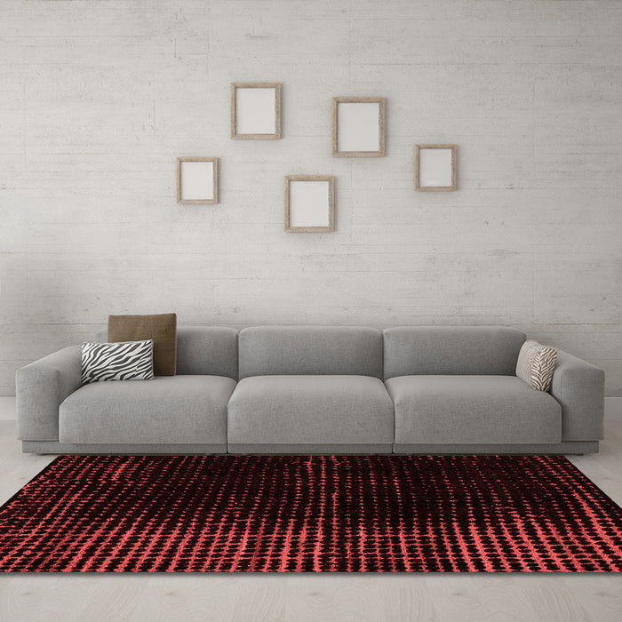 Modern Red Washable Rugs