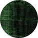 Round Oriental Emerald Green Modern Rug, abs4413emgrn