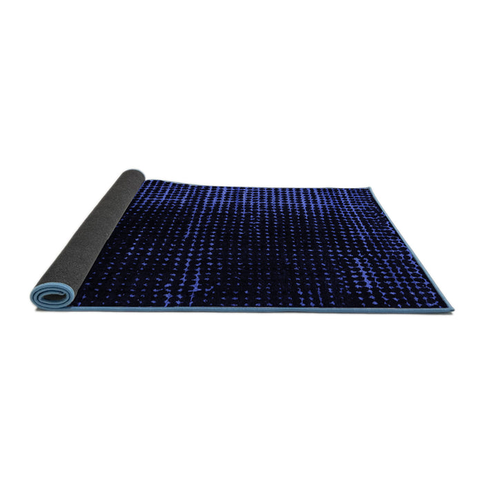 Sideview of Oriental Blue Modern Rug, abs4413blu