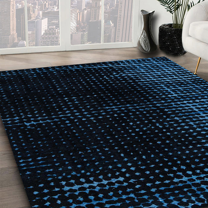 Machine Washable Abstract Black Rug in a Family Room, wshabs4413