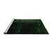 Sideview of Machine Washable Oriental Emerald Green Modern Area Rugs, wshabs4413emgrn