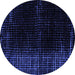 Round Oriental Blue Modern Rug, abs4413blu