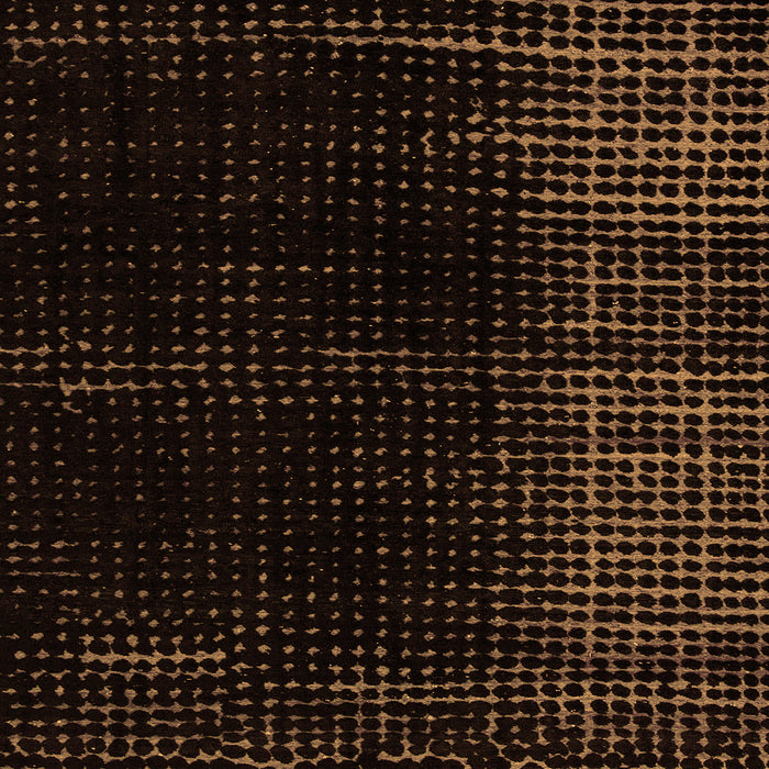 Square Machine Washable Oriental Orange Modern Area Rugs, wshabs4413org