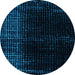 Round Oriental Light Blue Modern Rug, abs4413lblu