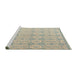 Sideview of Machine Washable Abstract Green Rug, wshabs4414