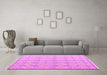 Machine Washable Abstract Pink Modern Rug in a Living Room, wshabs4414pnk