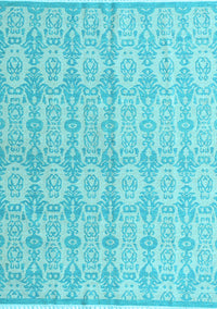 Abstract Light Blue Modern Rug, abs4414lblu