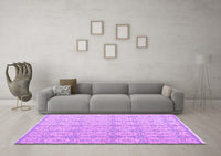 Machine Washable Abstract Purple Modern Rug, wshabs4414pur