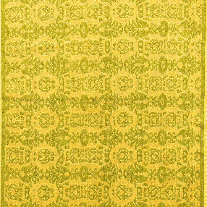 Square Machine Washable Abstract Yellow Modern Rug, wshabs4414yw