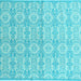 Square Machine Washable Abstract Light Blue Modern Rug, wshabs4414lblu