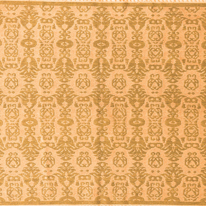 Square Abstract Orange Modern Rug, abs4414org