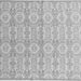 Square Abstract Gray Modern Rug, abs4414gry