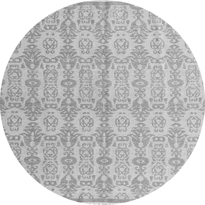 Round Abstract Gray Modern Rug, abs4414gry