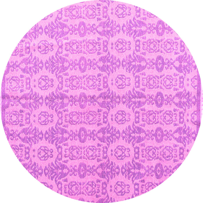 Round Abstract Pink Modern Rug, abs4414pnk