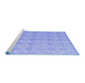 Sideview of Machine Washable Abstract Blue Modern Rug, wshabs4414blu