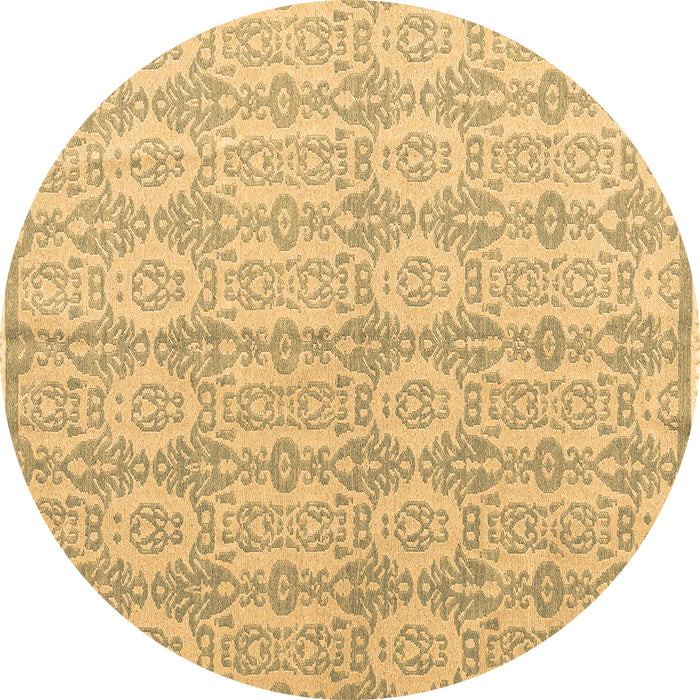 Round Abstract Brown Modern Rug, abs4414brn