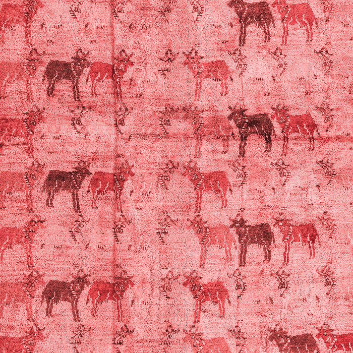 Abstract Red Modern Area Rugs