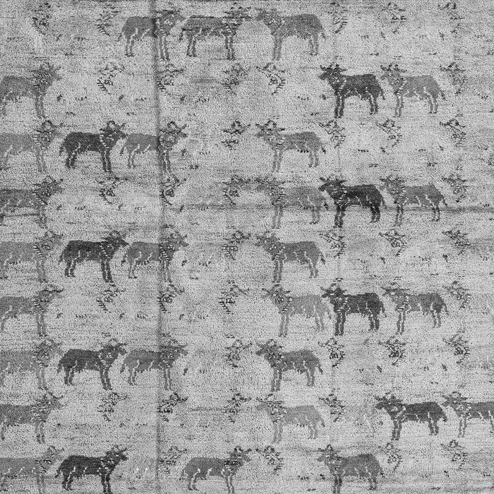 Square Machine Washable Abstract Gray Modern Rug, wshabs4415gry