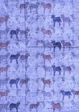 Abstract Blue Modern Rug, abs4415blu