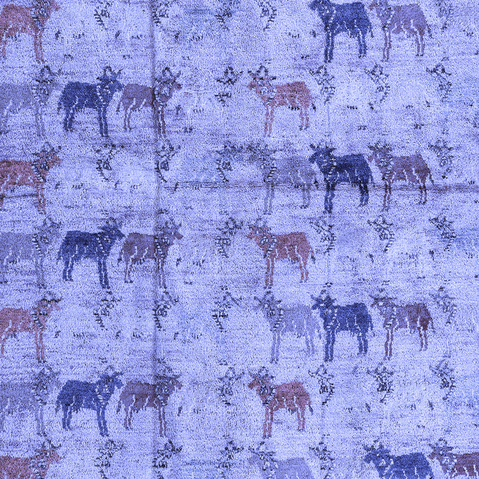 Abstract Blue Modern Rug, abs4415blu