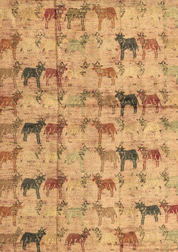 Abstract Brown Modern Rug, abs4415brn