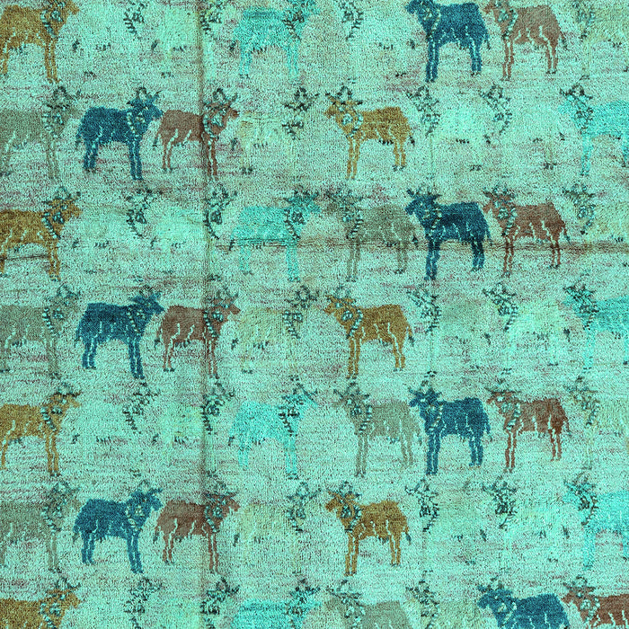 Abstract Turquoise Modern Rug, abs4415turq