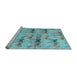 Sideview of Machine Washable Abstract Light Blue Modern Rug, wshabs4415lblu