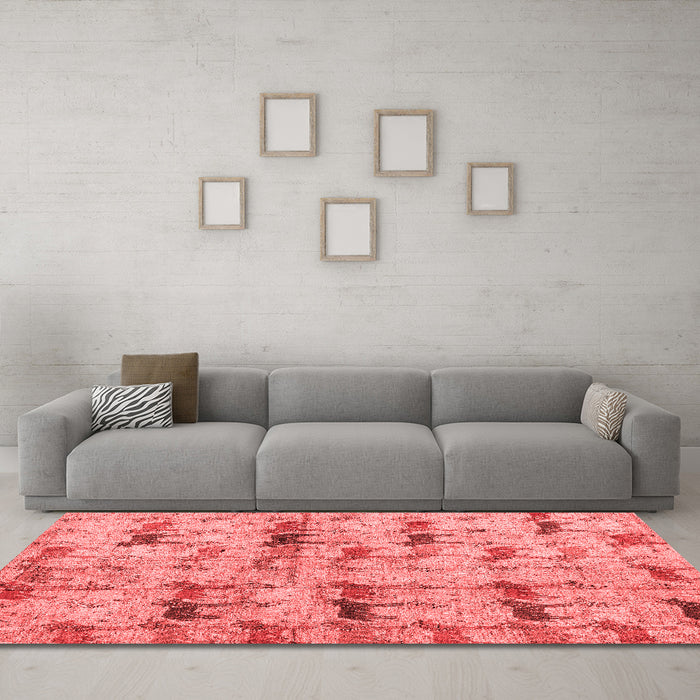Modern Red Washable Rugs