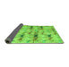 Sideview of Abstract Green Modern Rug, abs4415grn