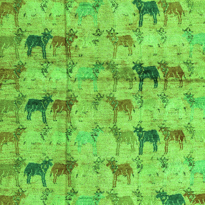 Abstract Green Modern Rug, abs4415grn