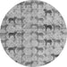 Round Abstract Gray Modern Rug, abs4415gry