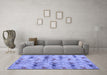 Machine Washable Abstract Blue Modern Rug in a Living Room, wshabs4415blu